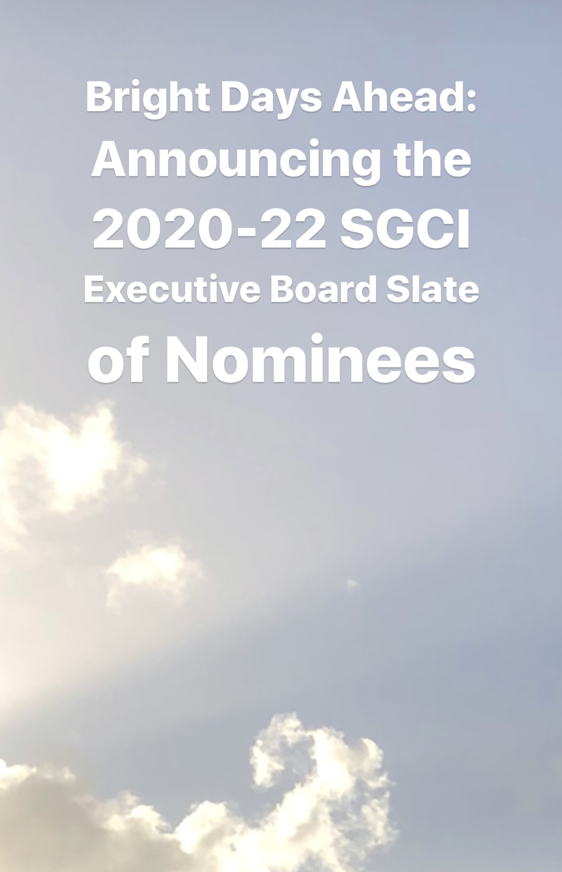 2020-22 SGCI Executive Board Slate of Nominees