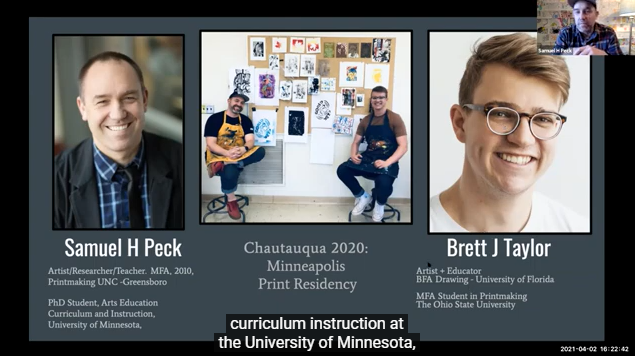 panels Screen shot of online panel. Show a speaker and a powerpoint introducing another speaker from the University of Minnesota.